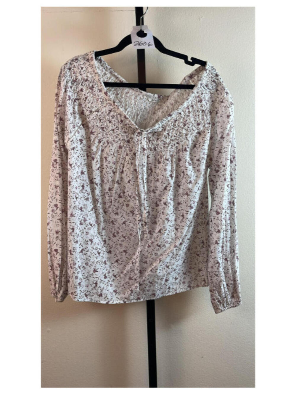 St. Roche Smocked FloralTop, NWOT, Approx. Medium, #2606
